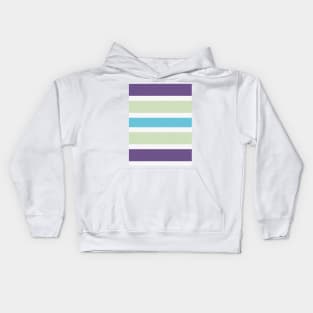 SIMPLE PASTEL GEOMETRIC STRIPES Kids Hoodie